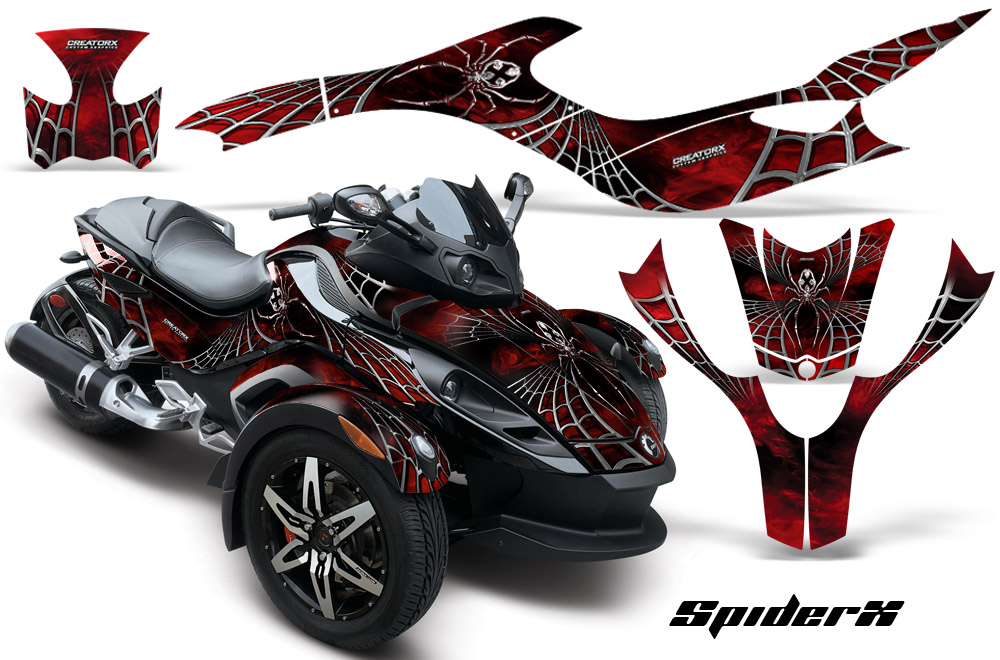 CAN-AM SPYDER Graphics Kit SpiderX Red BB
